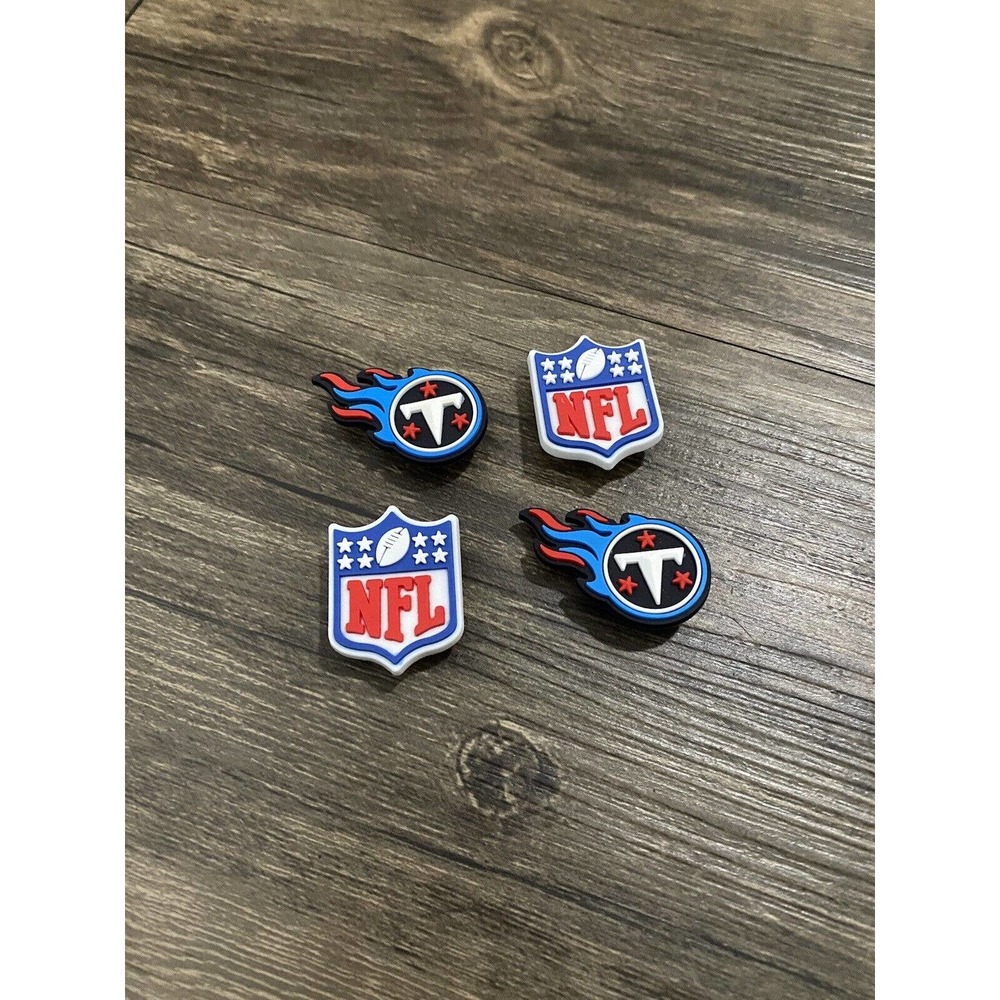 Tennessee Titans Football Team Sports Charm For Crocs Shoe Charms - 4 Pieces